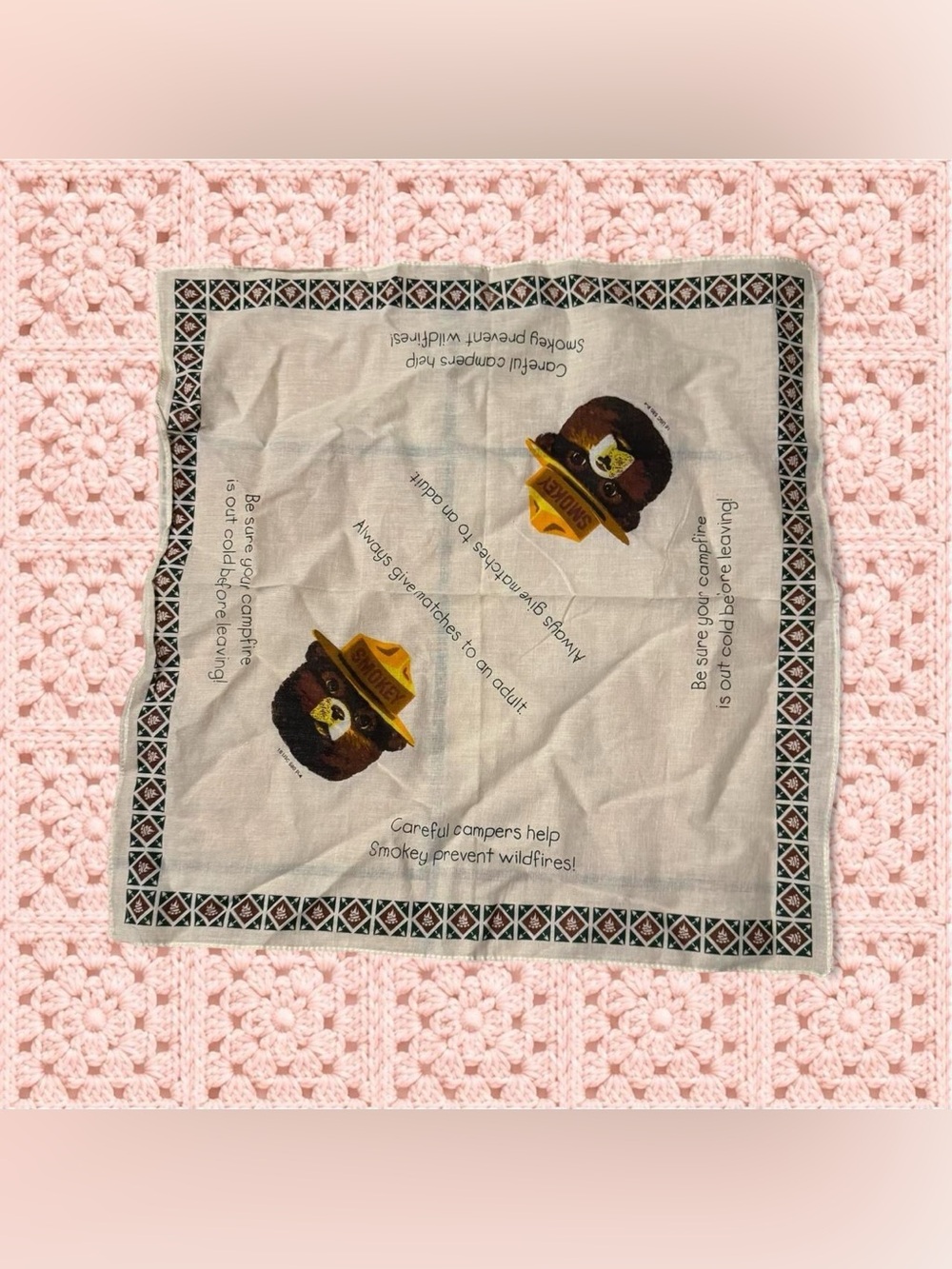 Vintage Smokey Bear Vintage Campfire Bandana